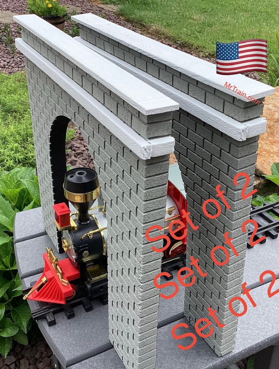 G scale single track gray tunnel portals from MrTrain.com.