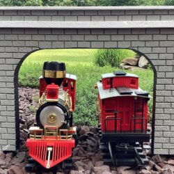 Model Railroad G scale tunnel portals double track. Gray. MrTrain